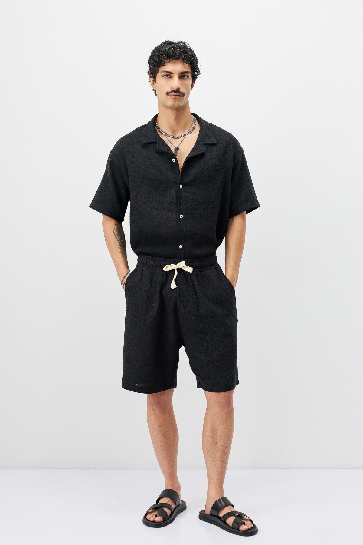 Oversize Şort Gömlek Takım