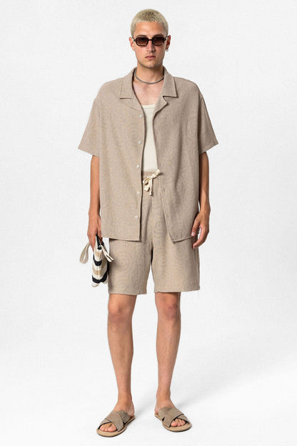 Oversize Şort Gömlek Takım