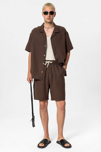 Oversize Şort Gömlek Takım