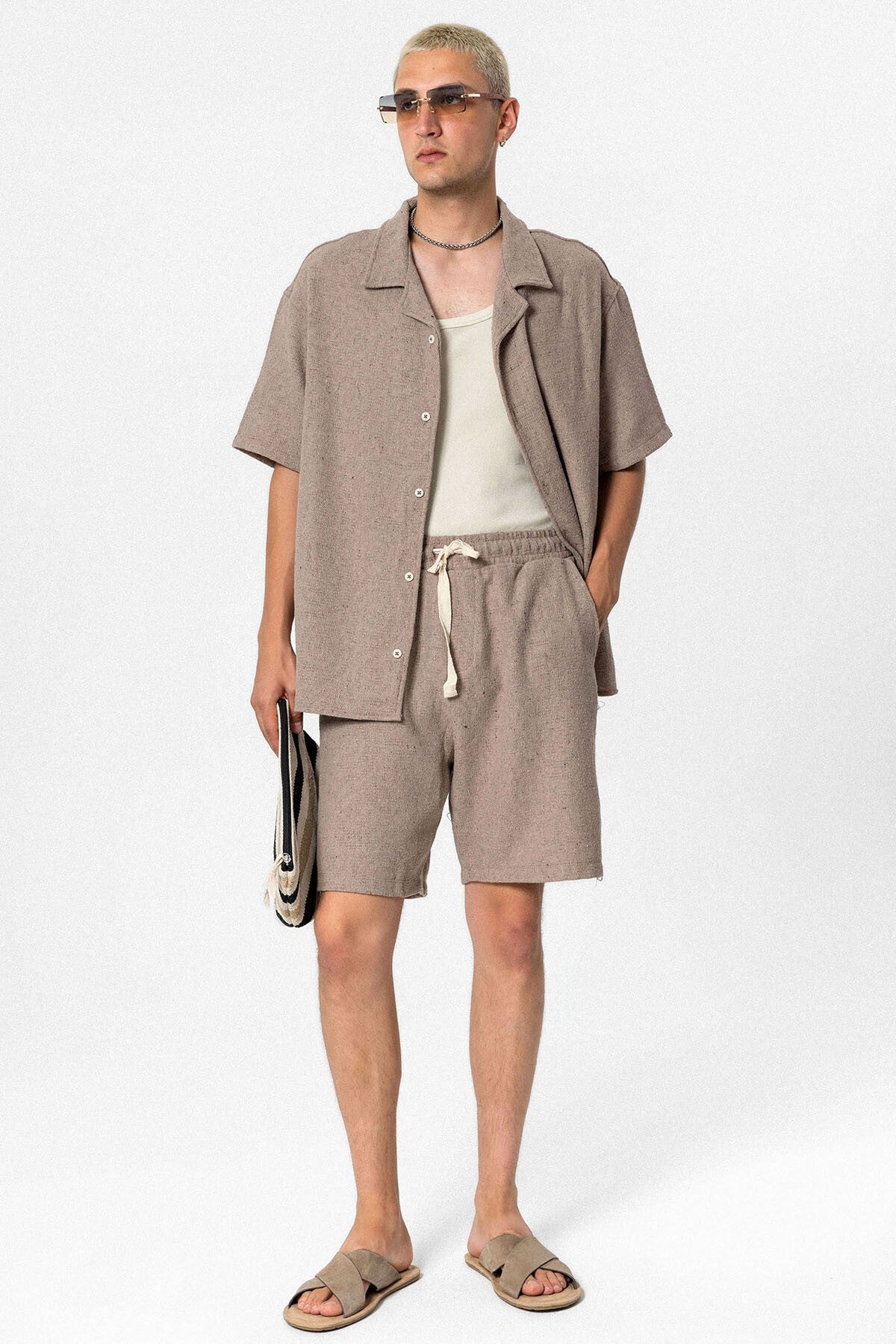 Oversize Şort Gömlek Takım