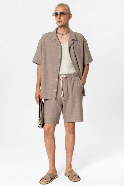 Oversize Şort Gömlek Takım