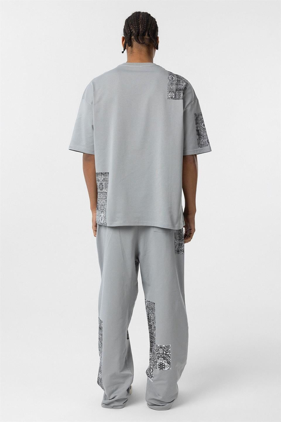 Etnik Desenli Oversize Eşofman Takım
