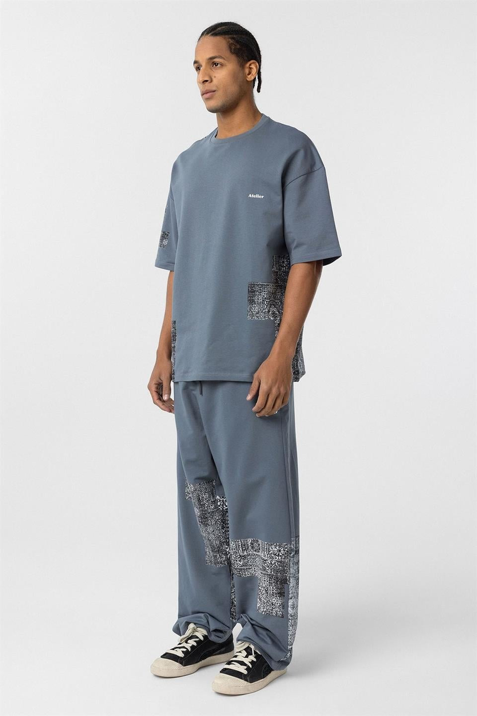 Etnik Desenli Oversize Eşofman Takım