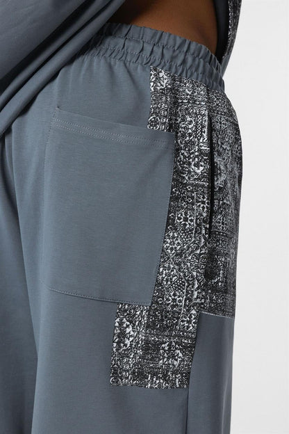 Etnik Desenli Oversize Eşofman Takım