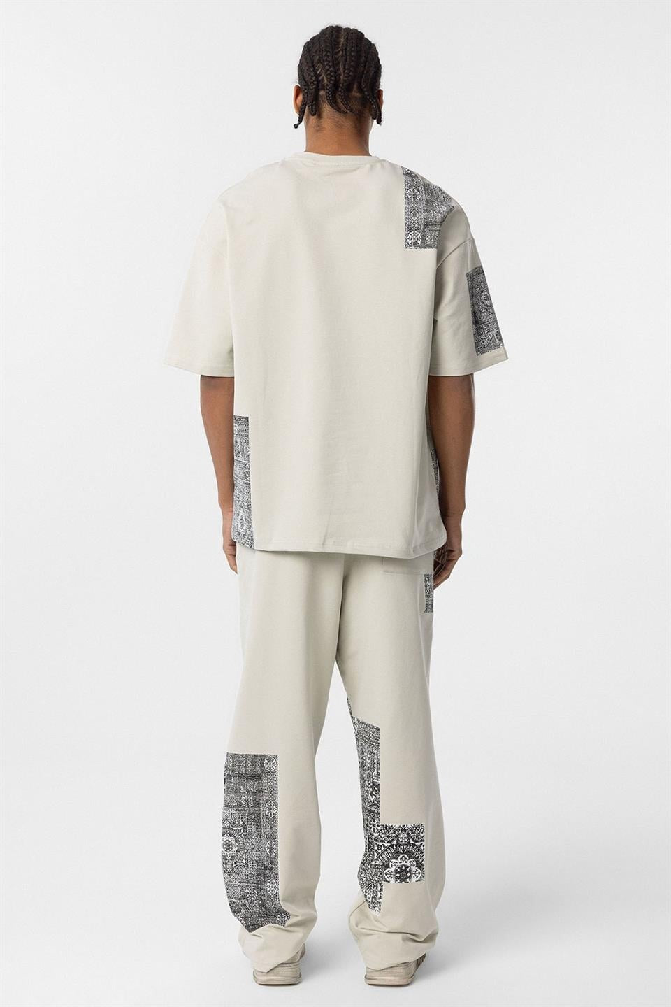 Etnik Desenli Oversize Eşofman Takım