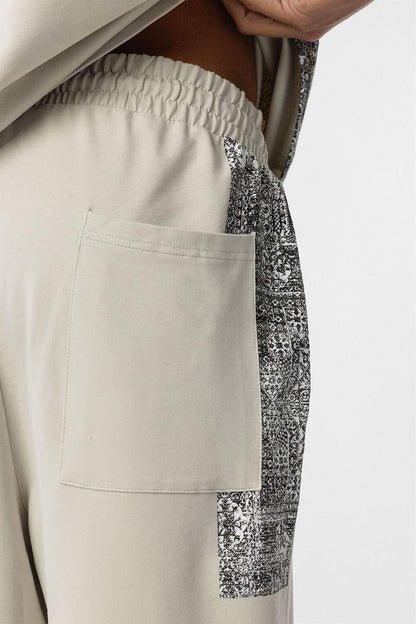 Etnik Desenli Oversize Eşofman Takım