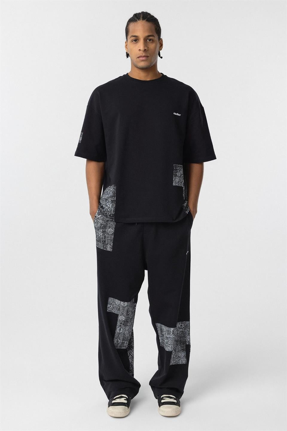 Etnik Desenli Oversize Eşofman Takım