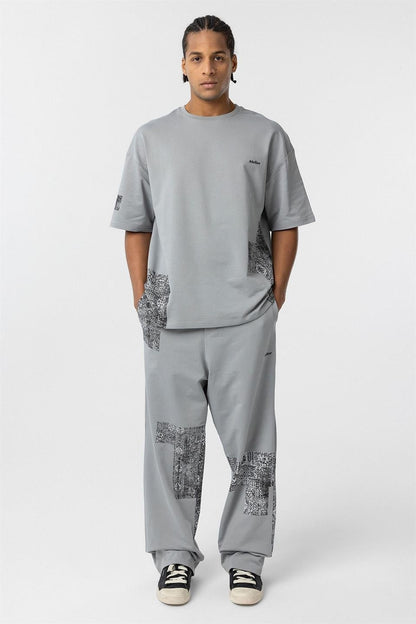 Etnik Desenli Oversize Eşofman Takım