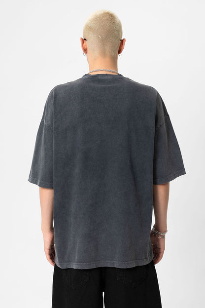 Yıkamalı Oversize Basic Tişört