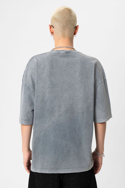 Yıkamalı Oversize Basic Tişört
