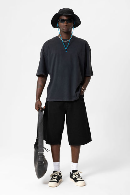 Yıkamalı Oversize Basic Tişört