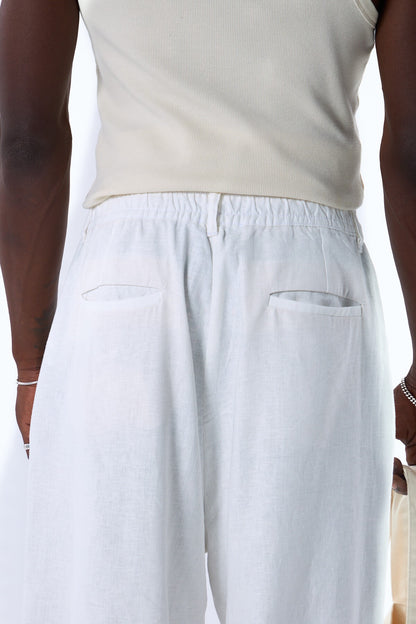 %100 Keten Baggy Pantolon