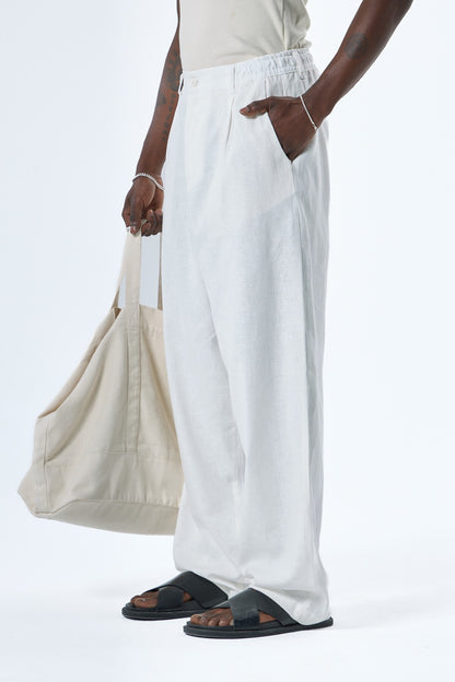 %100 Keten Baggy Pantolon