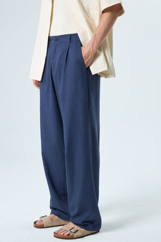 %100 Keten Baggy Pantolon