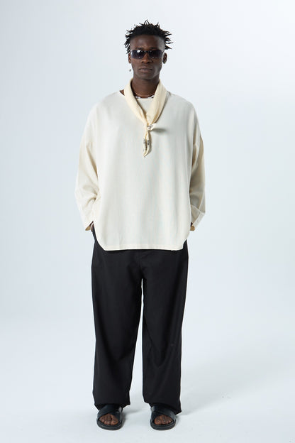%100 Keten Baggy Pantolon