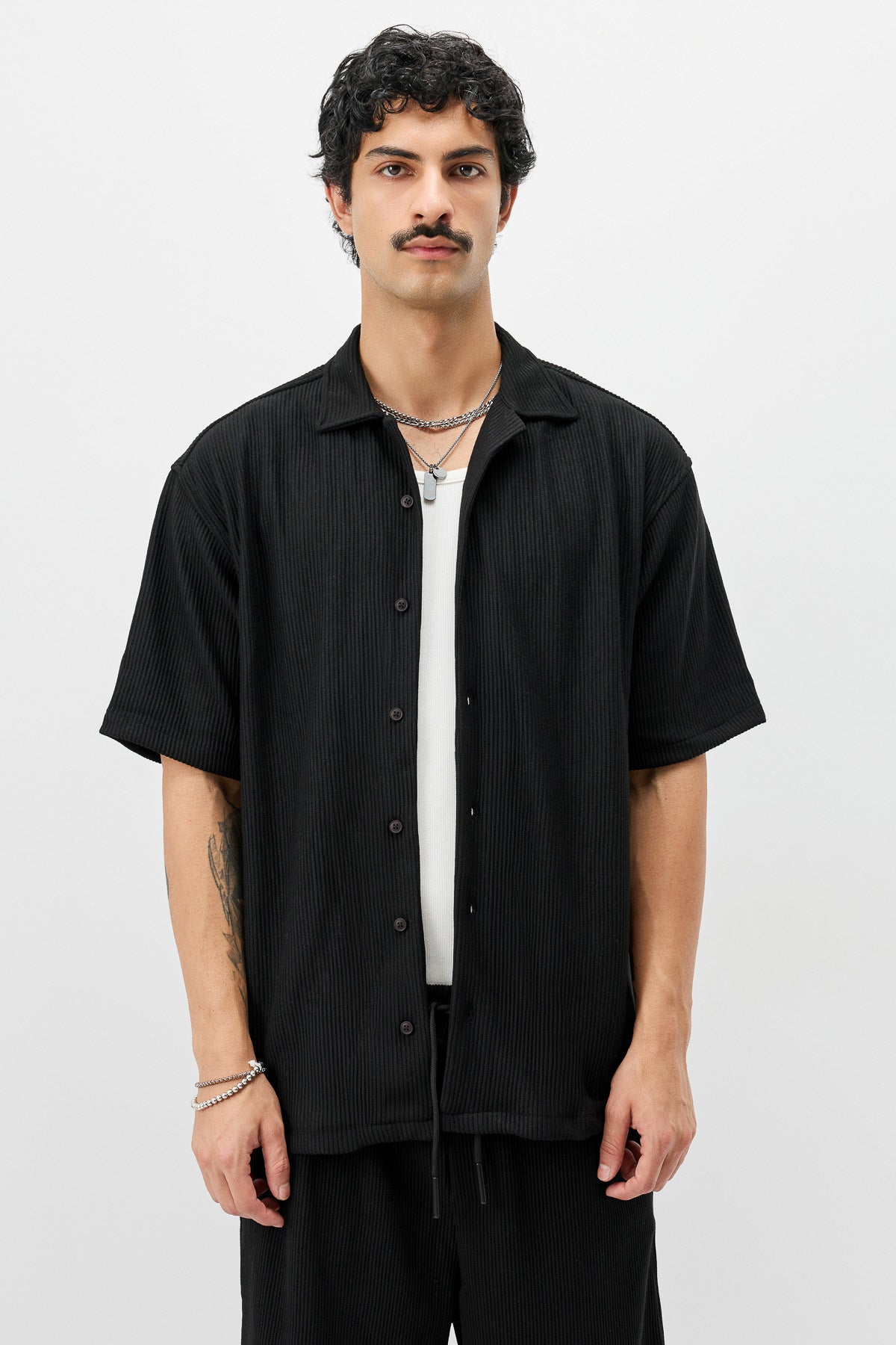Fitilli Oversize Gömlek