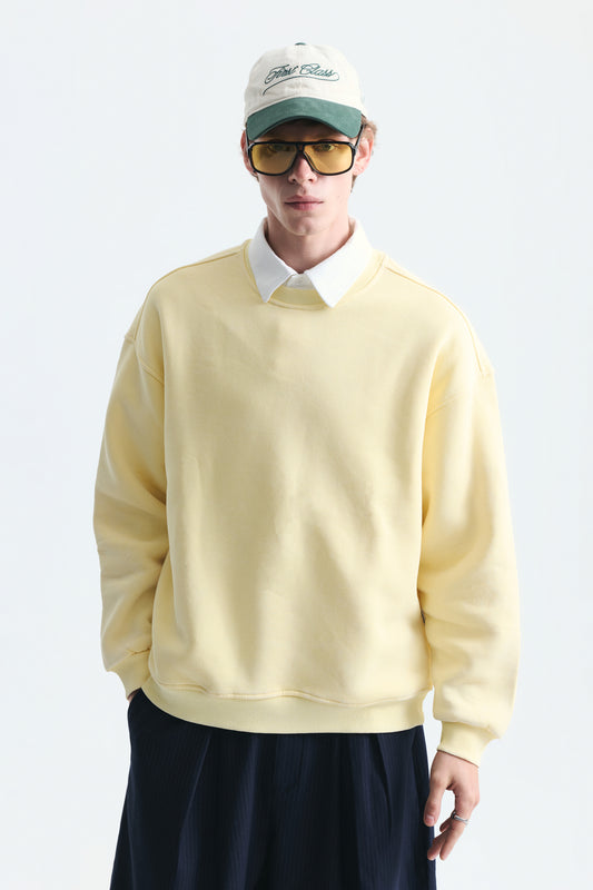 Basic Oversize Yıkamalı Sweatshirt