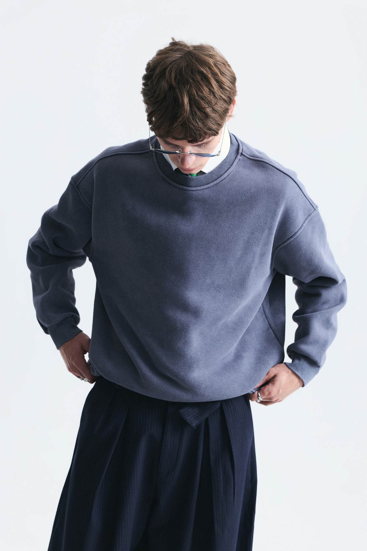 Basic Oversize Yıkamalı Sweatshirt