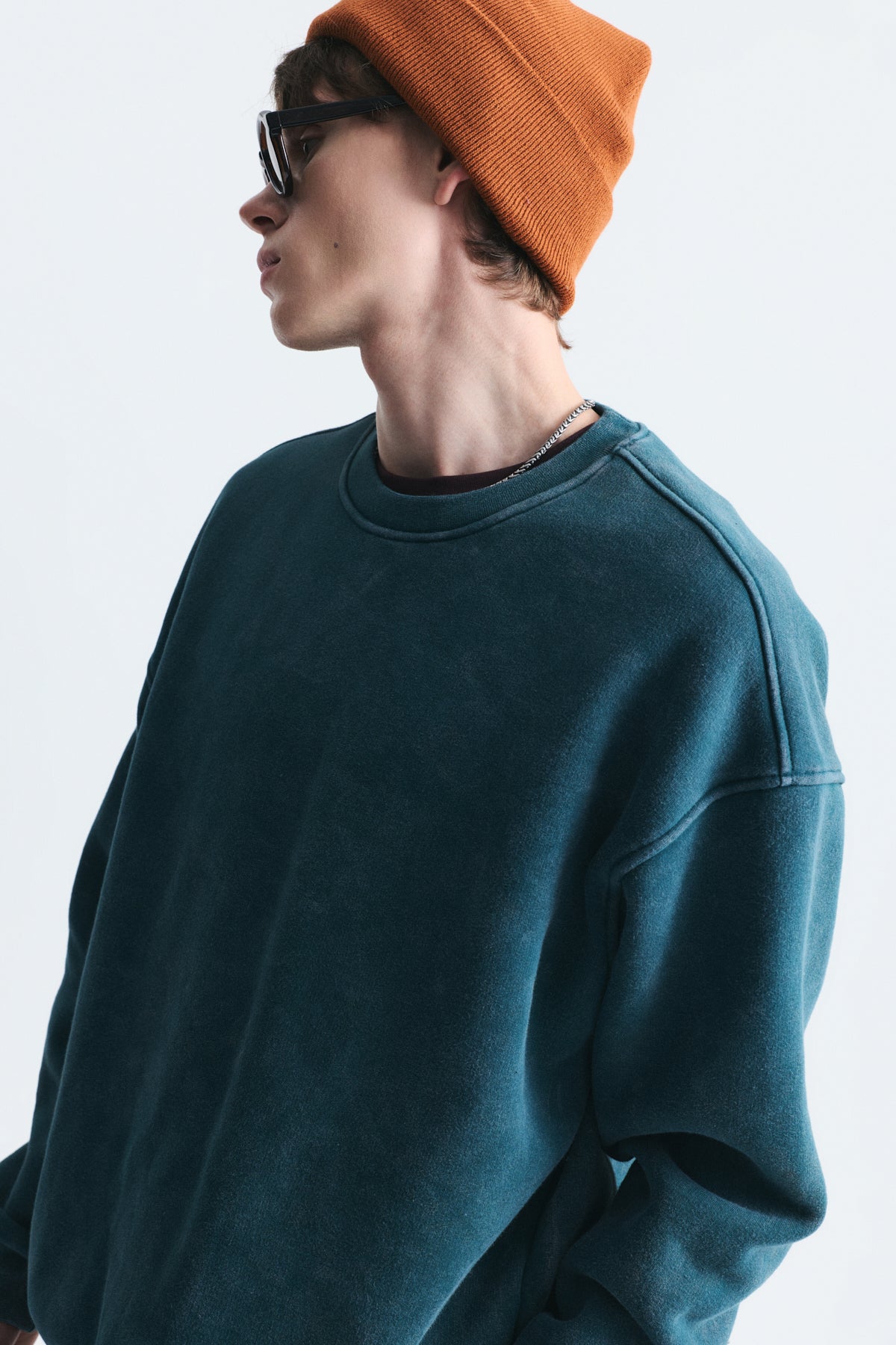 Basic Oversize Yıkamalı Sweatshirt
