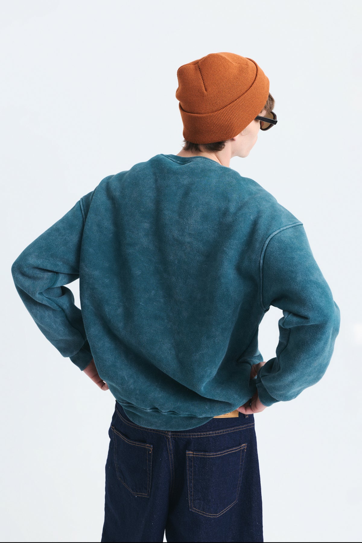 Basic Oversize Yıkamalı Sweatshirt
