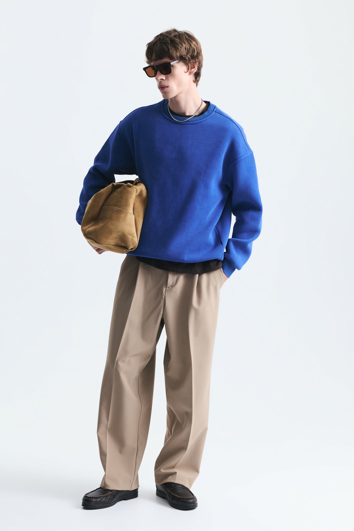 Basic Oversize Yıkamalı Sweatshirt