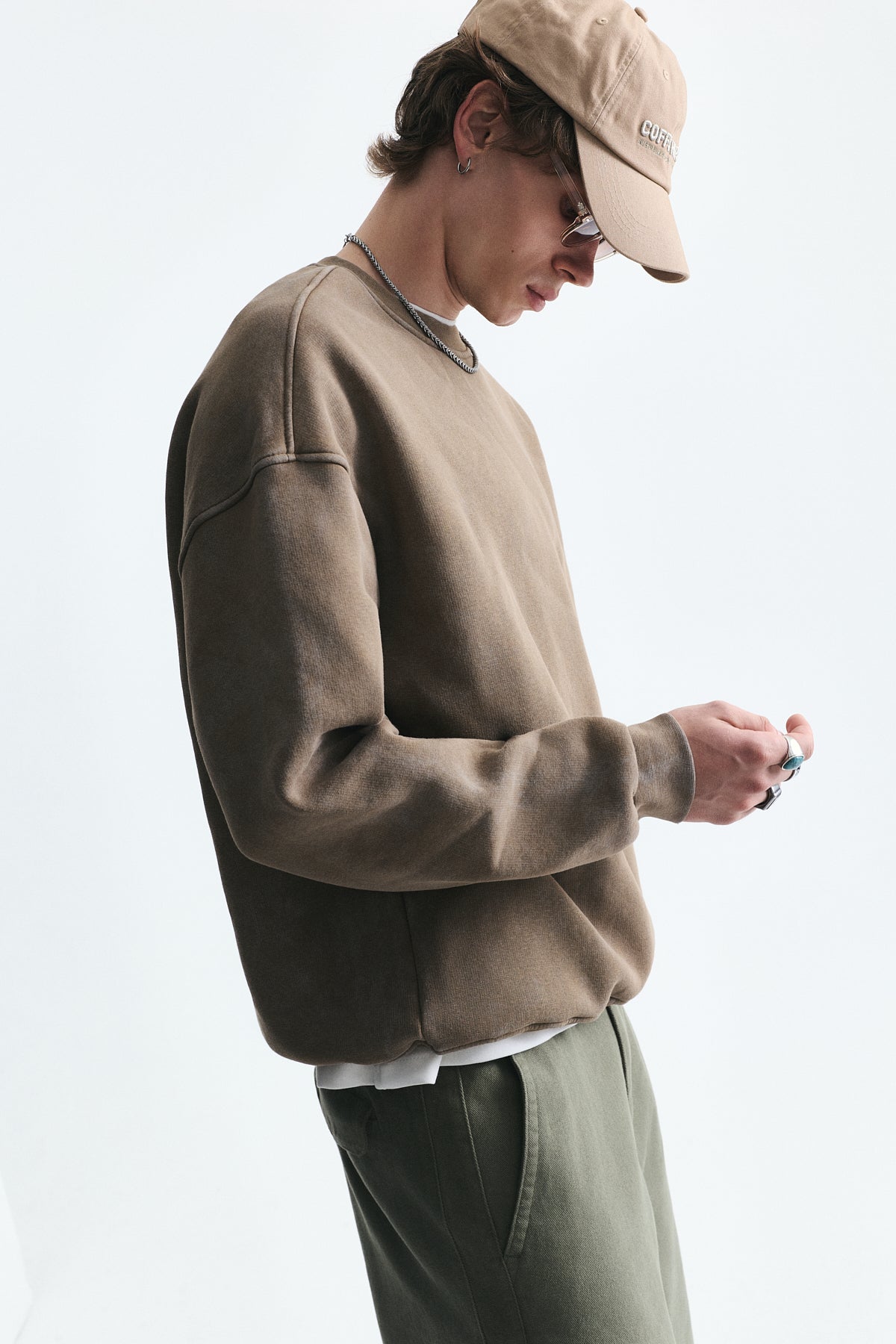 Basic Oversize Yıkamalı Sweatshirt