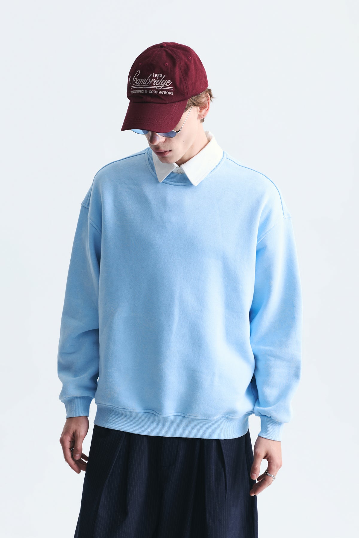 Basic Oversize Yıkamalı Sweatshirt