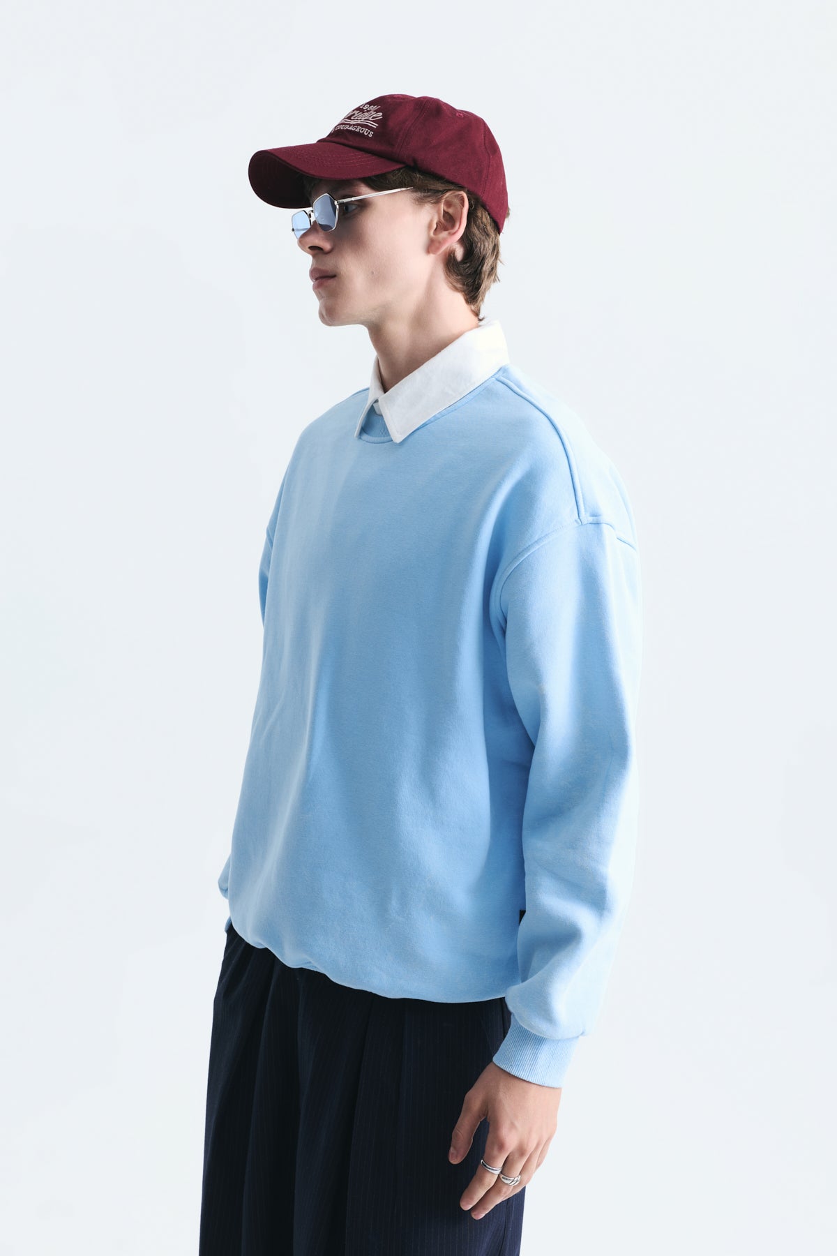 Basic Oversize Yıkamalı Sweatshirt