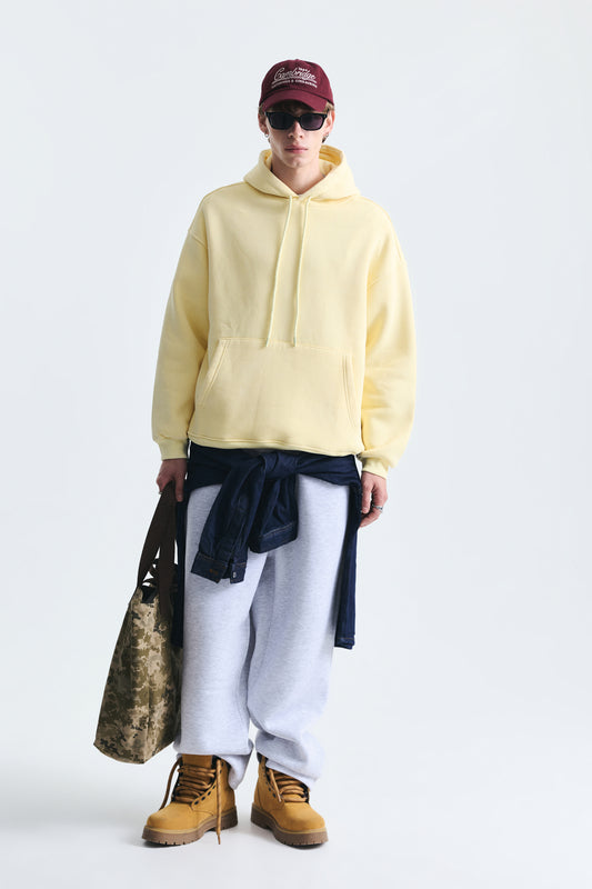 Basic Oversize Yıkamalı Hoodie