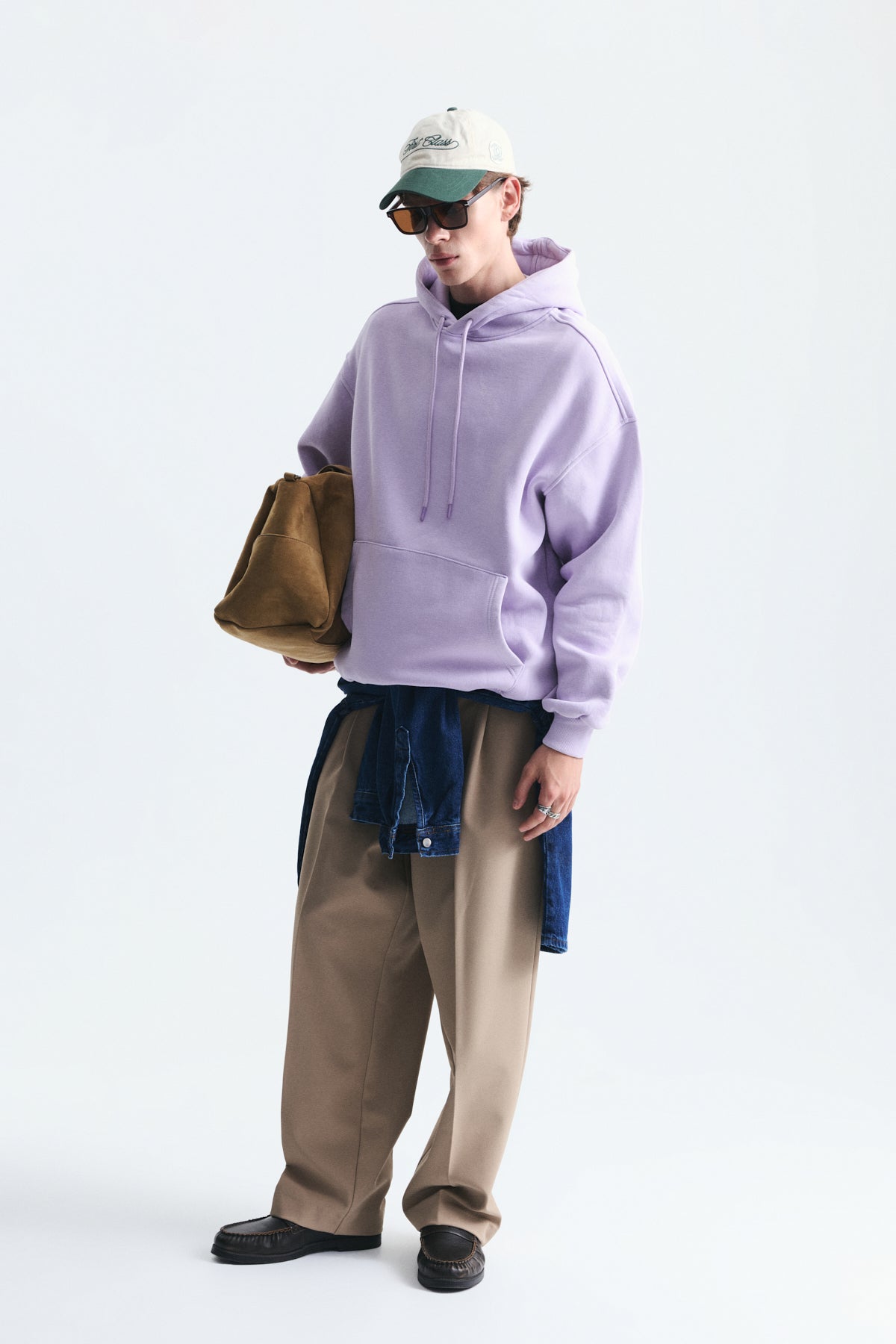 Basic Oversize Yıkamalı Hoodie