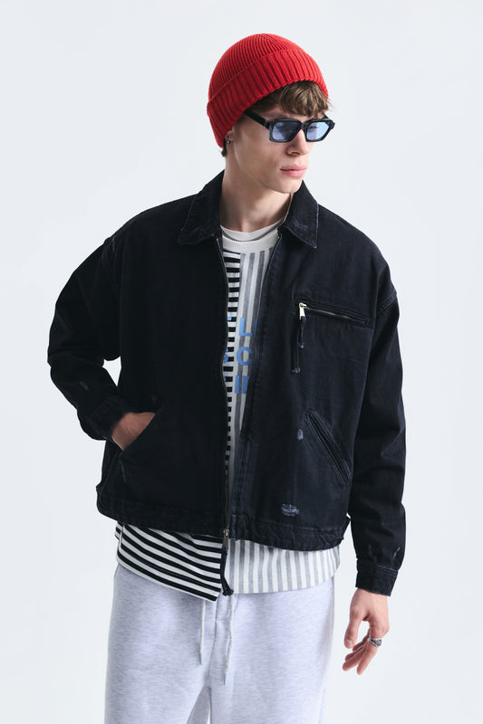 Oversize Fermuar Kapama Kot Mont
