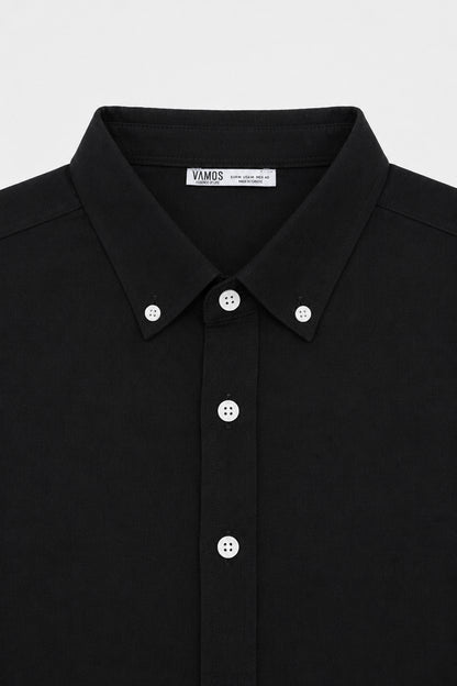 Basic Oversize Pamuk Keten Gömlek