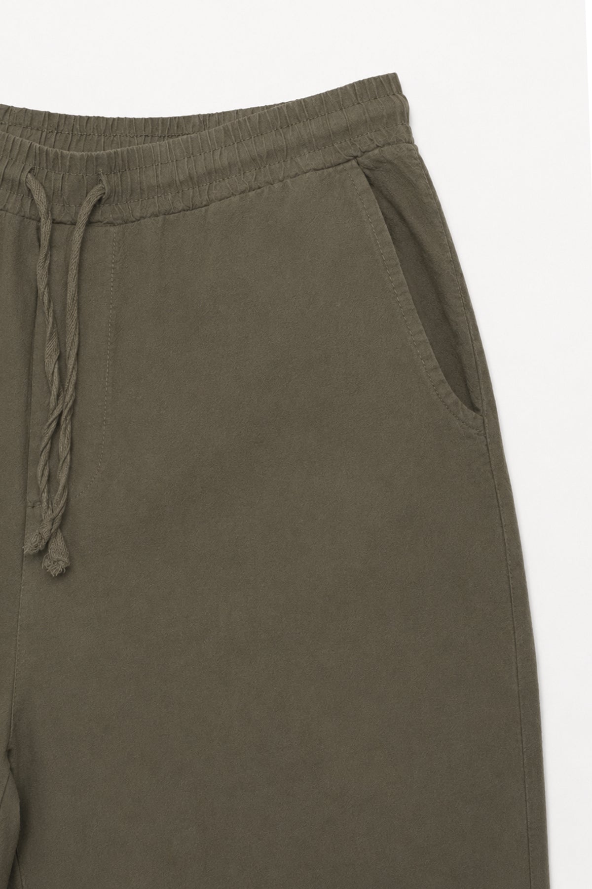 Bel Lastikli Baggy Fit Keten Pantolon