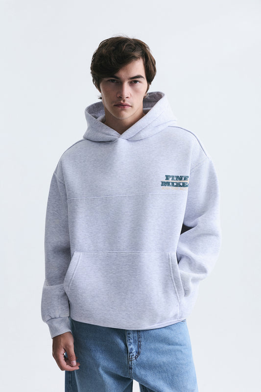 Oversize Yıkamalı Kapüşonlu Sweatshirt