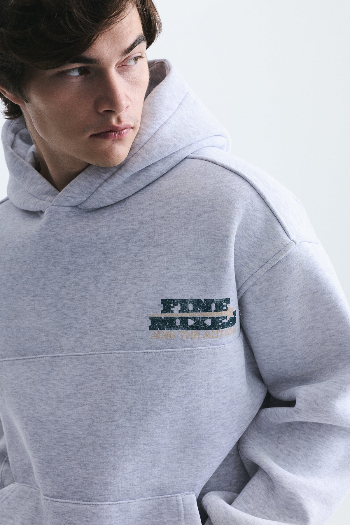 Oversize Yıkamalı Kapüşonlu Sweatshirt