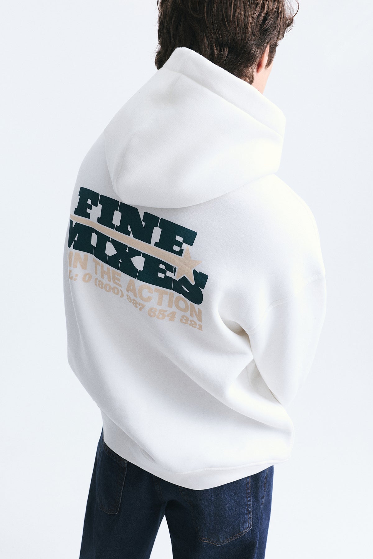Oversize Yıkamalı Kapüşonlu Sweatshirt