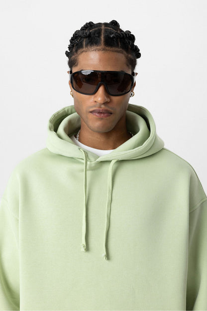 Basic Oversize Kapüşonlu Cep Detaylı Sweatshirt