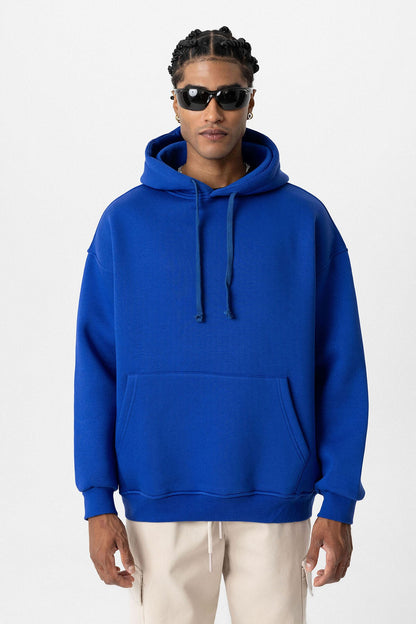 Basic Oversize Kapüşonlu Cep Detaylı Sweatshirt