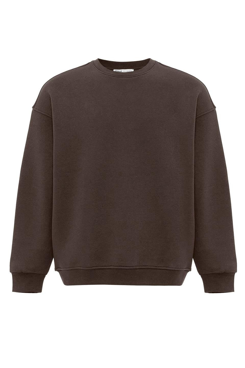 Basıc Oversize Bisiklet Yaka Sweatshirt