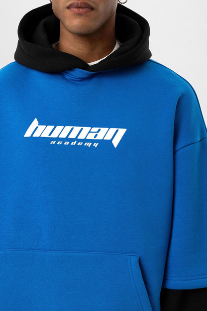 Baskılı Çift Kol Detaylı Oversize Sweatshirt