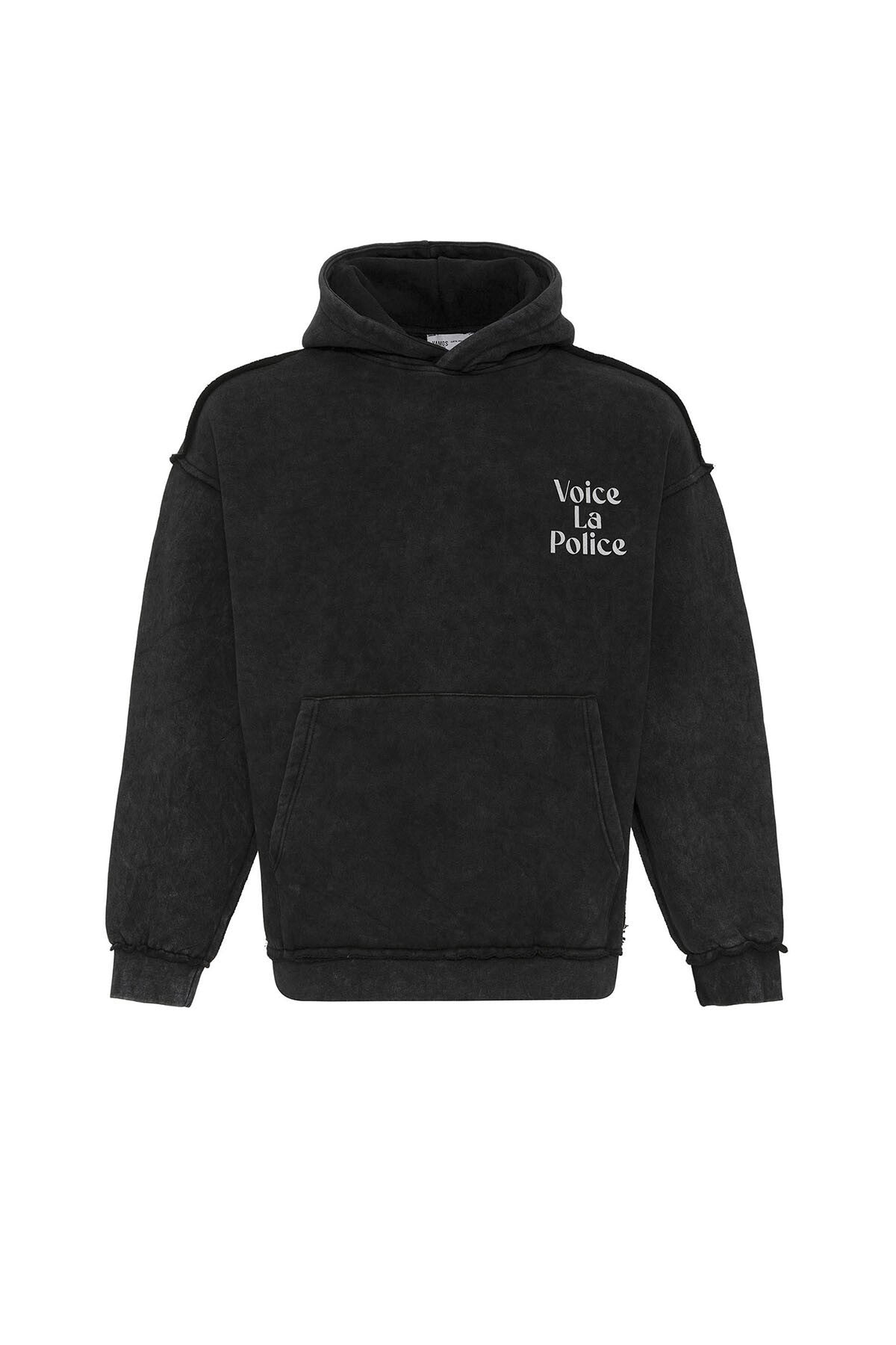 Arka Baskılı Oversize Kapüşonlu Sweatshirt V10-06