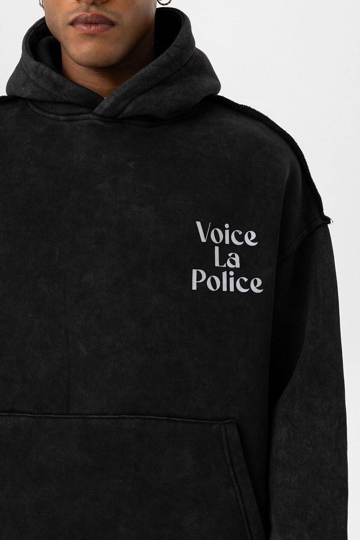Arka Baskılı Oversize Kapüşonlu Sweatshirt V10-06