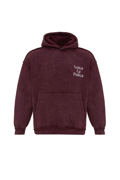 Arka Baskılı Oversize Kapüşonlu Sweatshirt V10-06