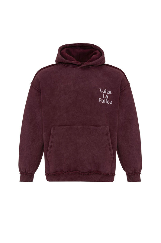 Arka Baskılı Oversize Kapüşonlu Sweatshirt V10-06