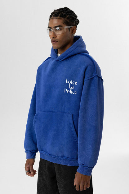 Arka Baskılı Oversize Kapüşonlu Sweatshirt