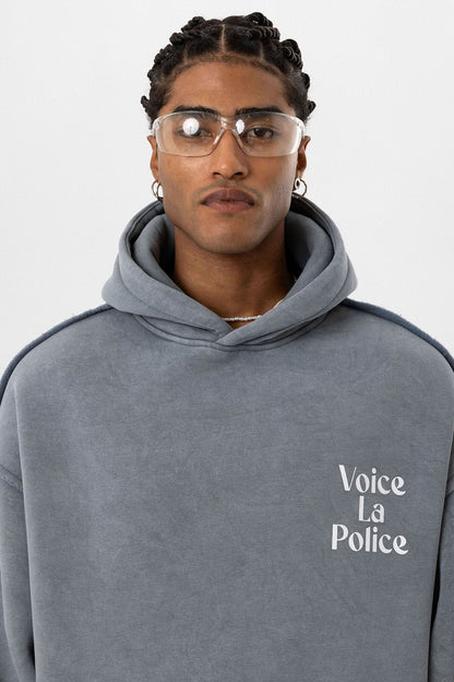 Arka Baskılı Oversize Kapüşonlu Sweatshirt