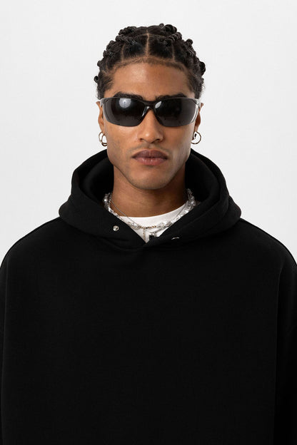 Cep Detaylı Kapüşonlu Oversize Sweatshirt