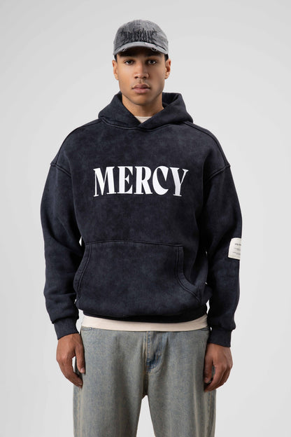 Kart Detaylı Yıkamalı Oversize Sweatshirt