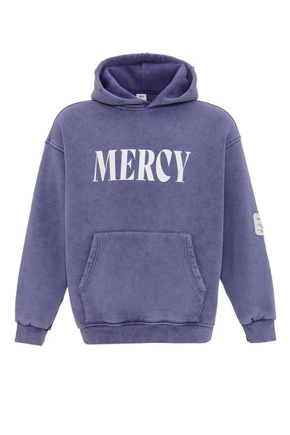 Kart Detaylı Yıkamalı Oversize Sweatshirt