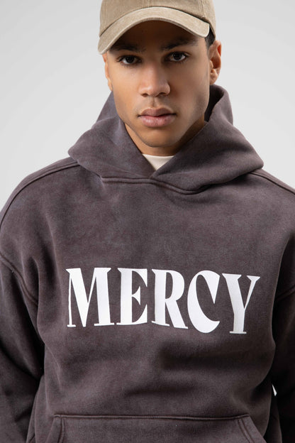Kart Detaylı Yıkamalı Oversize Sweatshirt